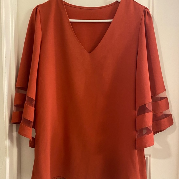 Luyeess Women's V Neck Blouse - Picture 3 of 4